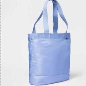 Packable Tote Bag Blue Open Story - Water Resistant Zipper Closure 🆕